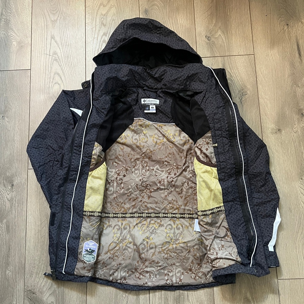 Columbia Womens Small Interchange Jacket Black Water Resistant - Picture 2 of 7